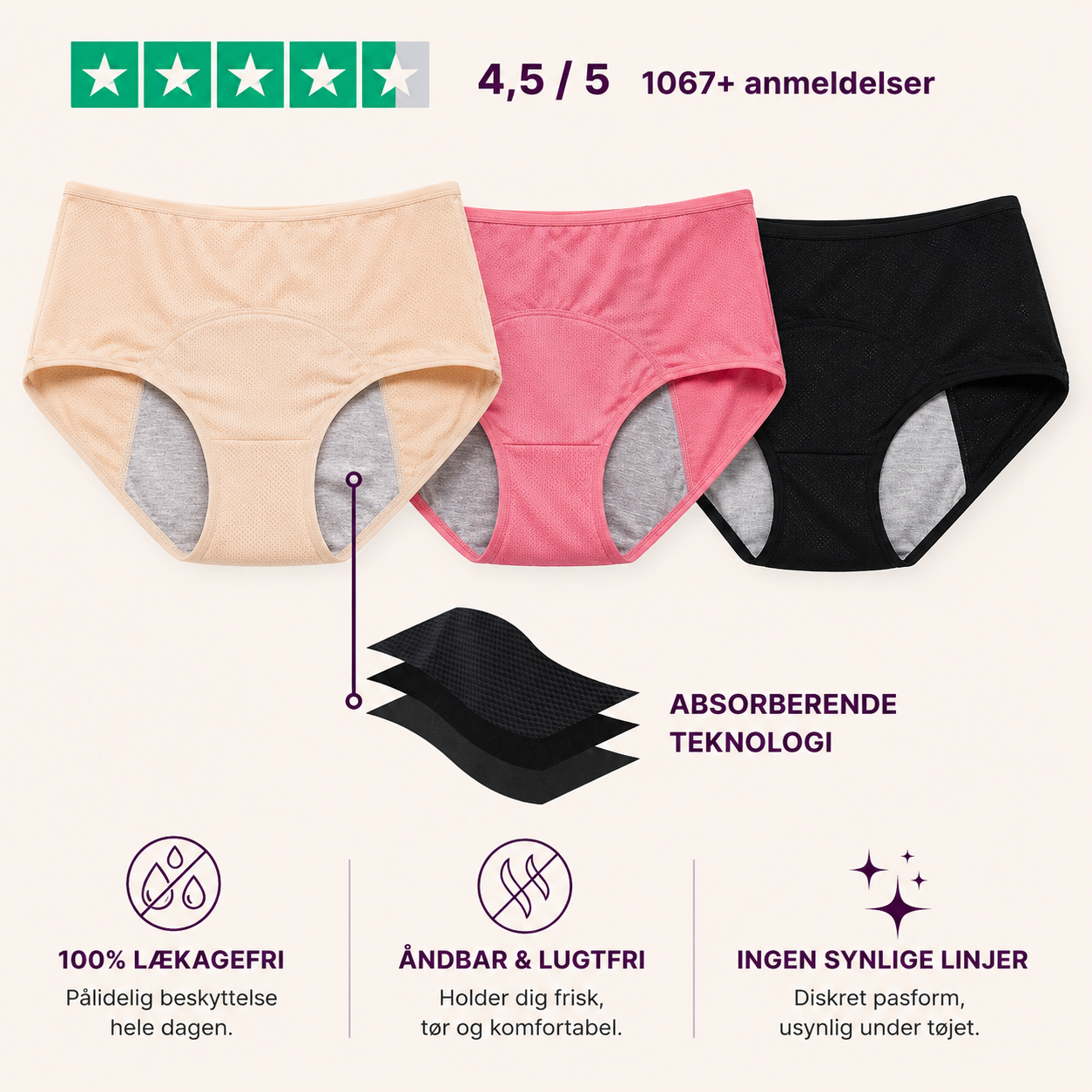 Flowelle – Komfort og tryghed hele dagen.