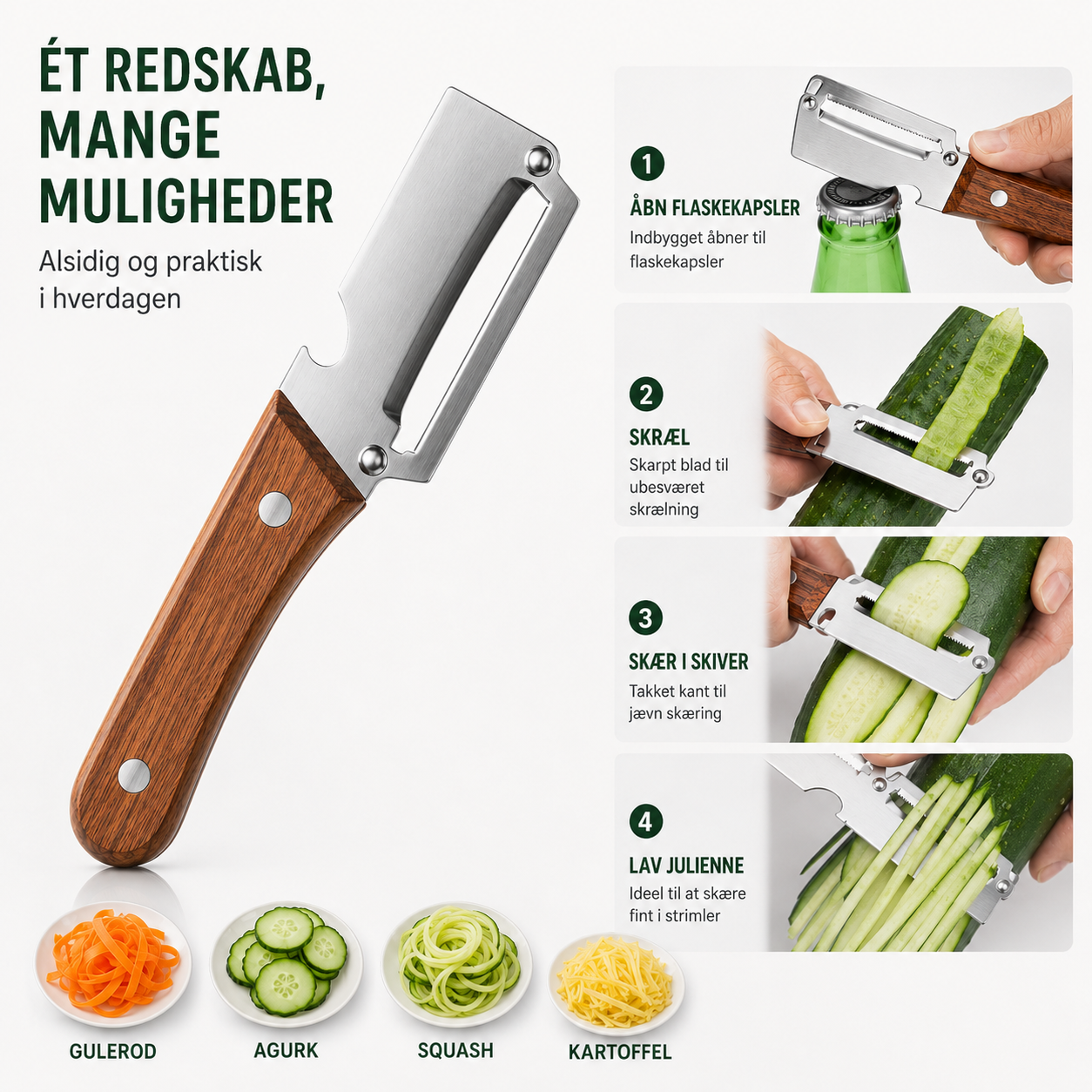Cutease Pro - Skær, skræl & striml på sekunder