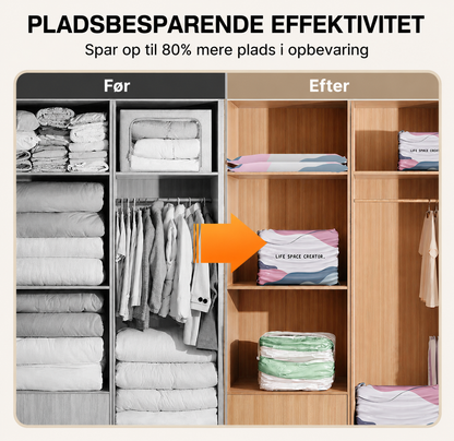 SpaceFold™ - Spar op til 80% plads – Ingen pumpe nødvendig!