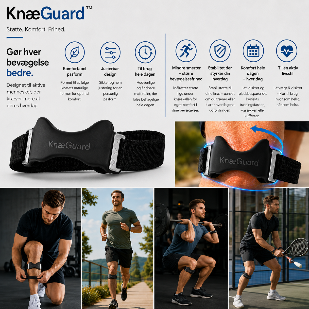 KnæGuard – Komfort og støtte hele dagen