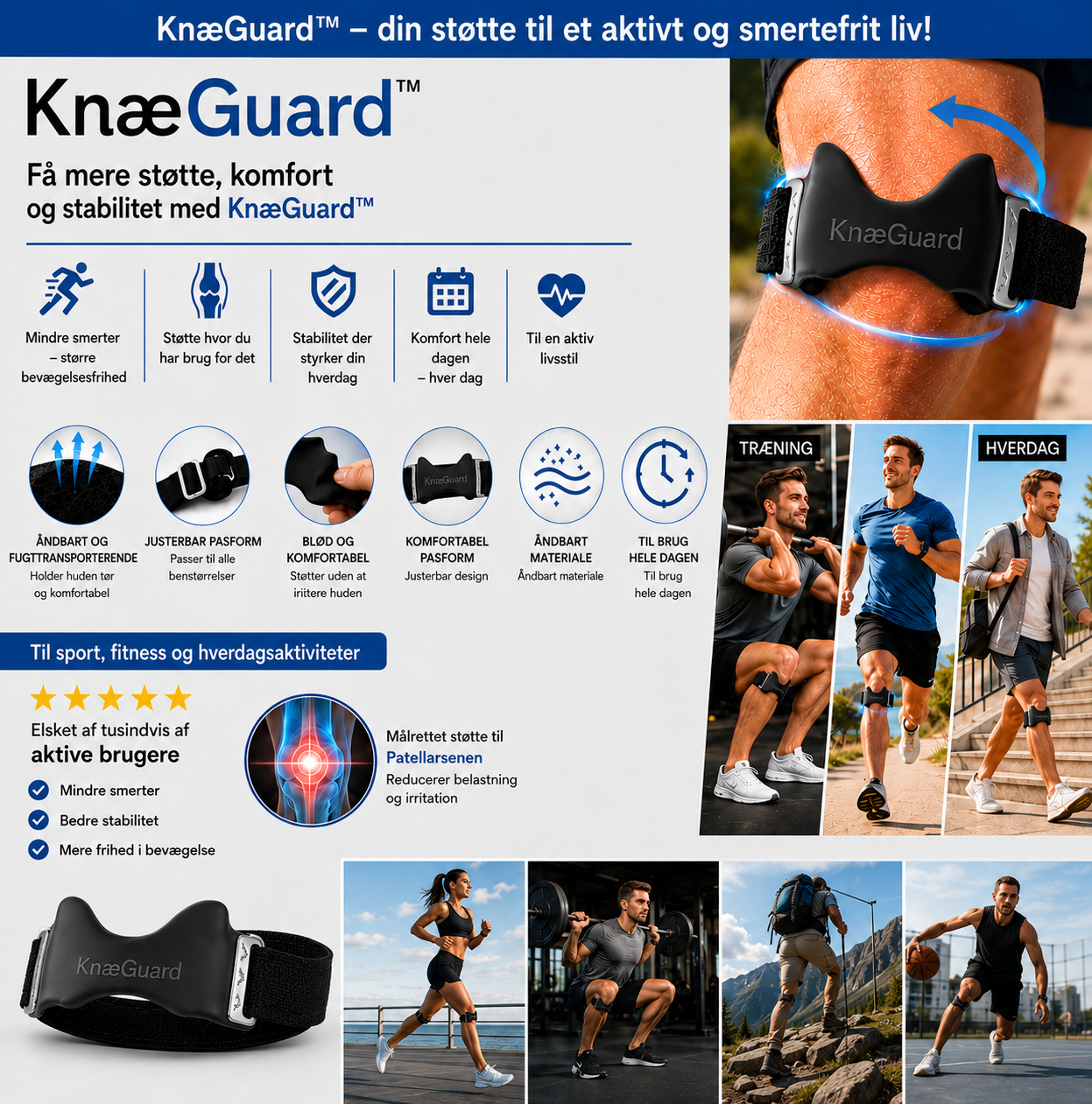 KnæGuard – Komfort og støtte hele dagen