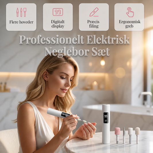 2026 UDSALG! 🥳  💅 Over 50.000 tilfredse kunder! ✨ 50 % RABAT – Kun i en begrænset periode!  Professionel elektrisk neglefil med 99 hastigheder – Perfekt til at forme, udglatte og polere selv tykke negle. Få salonresultater derhjemme. 🌟💎