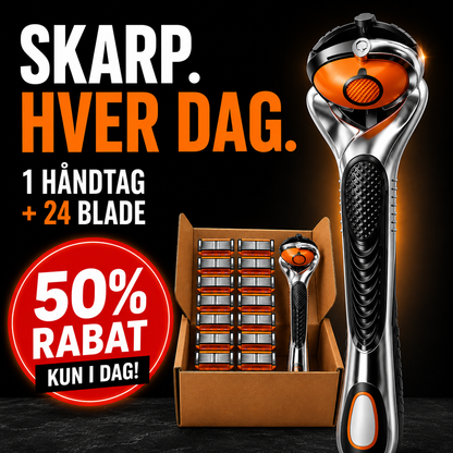 NordShave Barbersæt - 1 skaft + 24 barberblade