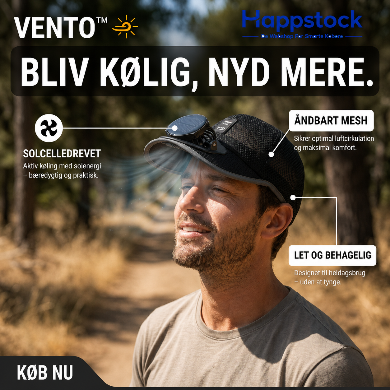 VENTO™ | Kølende Solkasket med UV-Beskyttelse
