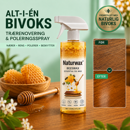 Naturwax – Naturlig Bivoks-spray til Pleje, Beskyttelse og Fornyelse af Træ