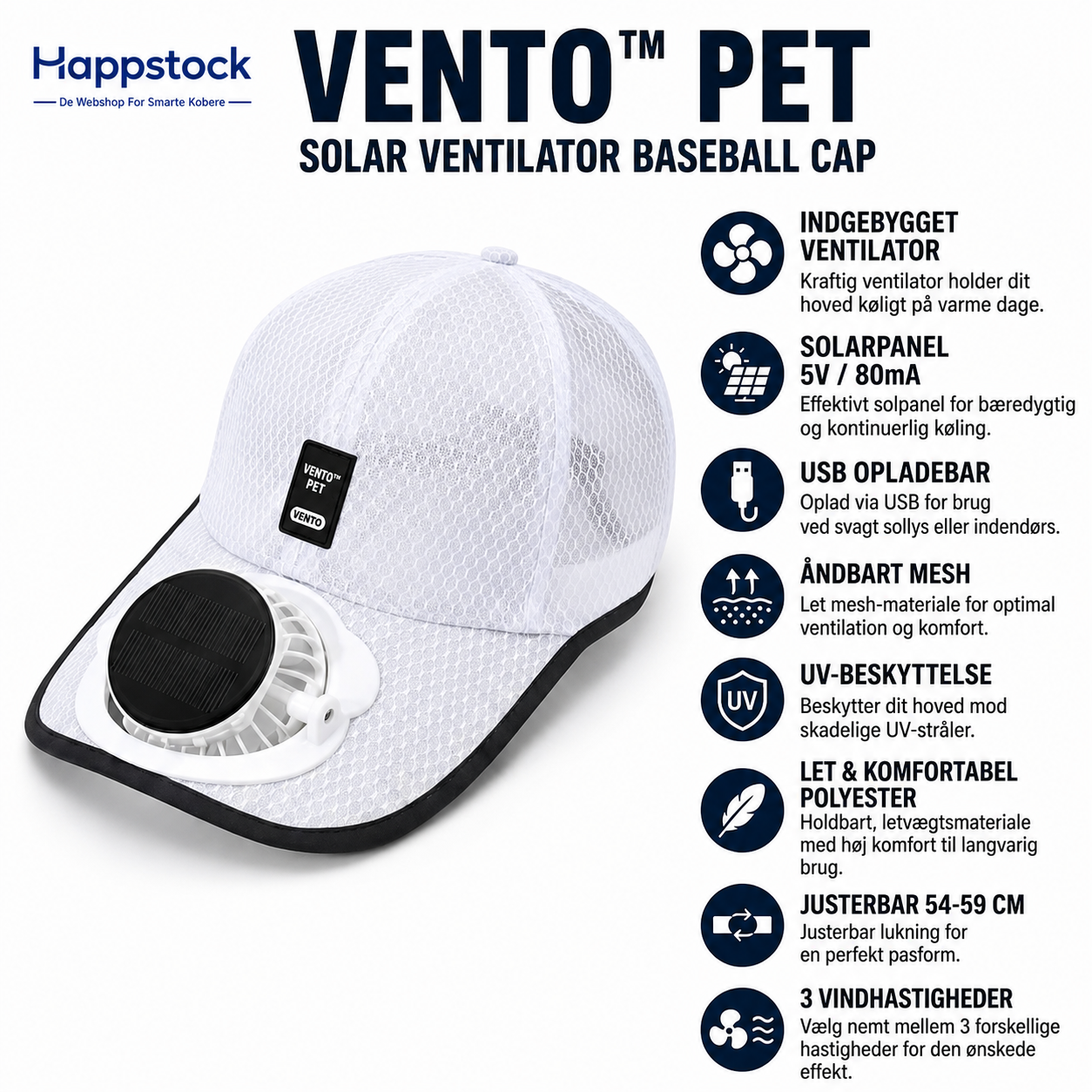 VENTO™ | Kølende Solkasket med UV-Beskyttelse