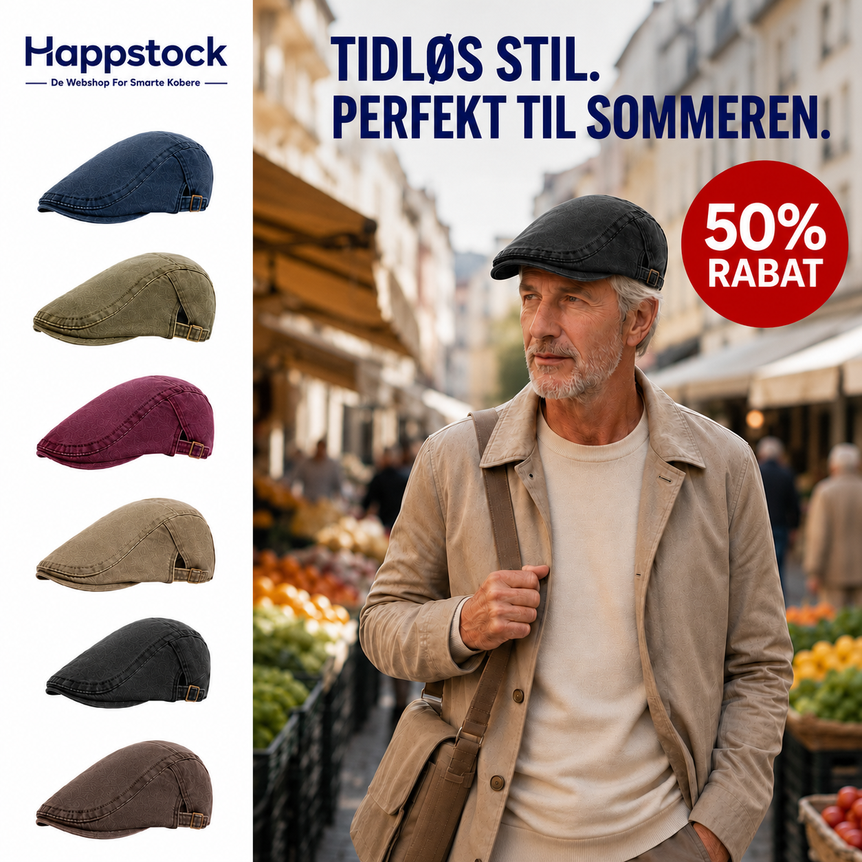 GentCap™ | Elegant Flat Cap til Enhver Anledning